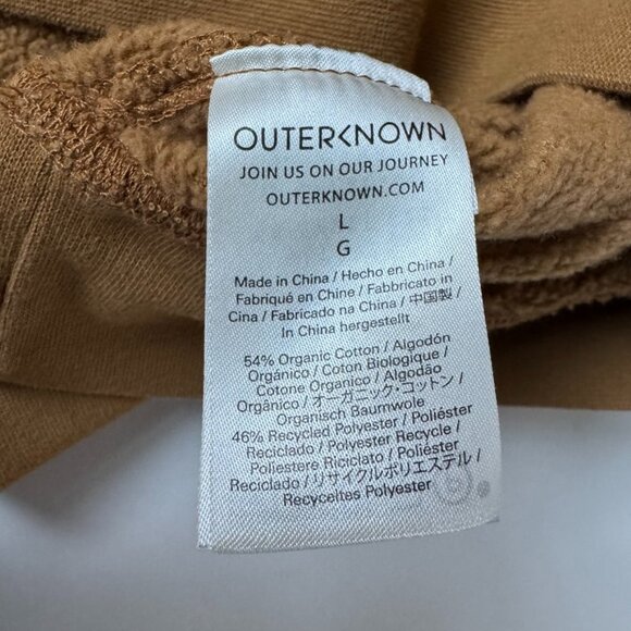 Outerknown Mens L Pullover Terry Cloth Burnt Yellow Sweatshirt High Tide Mustard - Picture 6 of 6